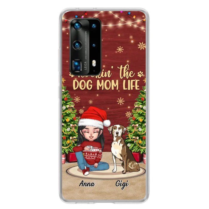 Personalized Dog Mom Phone Case - Christmas Gift Idea For Dogs Lovers - Up to 4 Dogs - Rockin' The Dog Mom Life - Case For Xiaomi/ Oppo/ Huawei