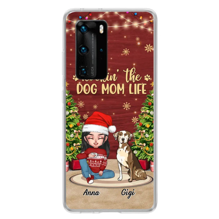 Personalized Dog Mom Phone Case - Christmas Gift Idea For Dogs Lovers - Up to 4 Dogs - Rockin' The Dog Mom Life - Case For Xiaomi/ Oppo/ Huawei