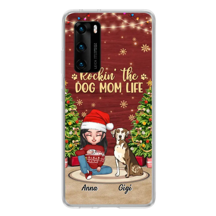 Personalized Dog Mom Phone Case - Christmas Gift Idea For Dogs Lovers - Up to 4 Dogs - Rockin' The Dog Mom Life - Case For Xiaomi/ Oppo/ Huawei