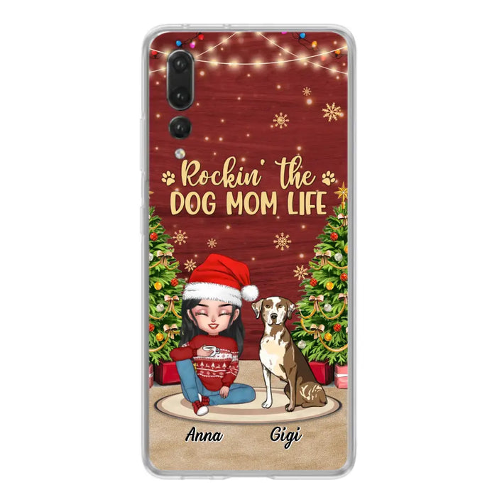 Personalized Dog Mom Phone Case - Christmas Gift Idea For Dogs Lovers - Up to 4 Dogs - Rockin' The Dog Mom Life - Case For Xiaomi/ Oppo/ Huawei