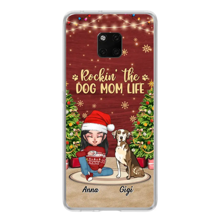 Personalized Dog Mom Phone Case - Christmas Gift Idea For Dogs Lovers - Up to 4 Dogs - Rockin' The Dog Mom Life - Case For Xiaomi/ Oppo/ Huawei