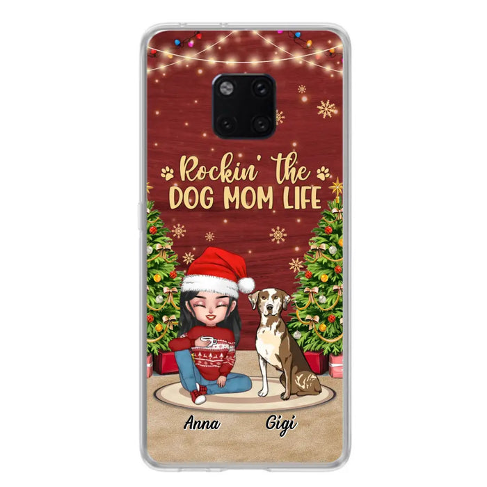 Personalized Dog Mom Phone Case - Christmas Gift Idea For Dogs Lovers - Up to 4 Dogs - Rockin' The Dog Mom Life - Case For Xiaomi/ Oppo/ Huawei