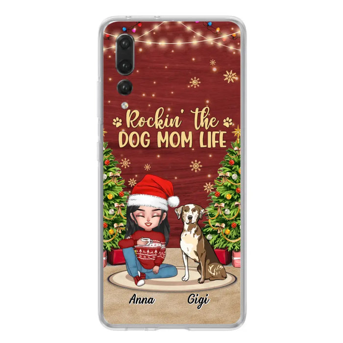 Personalized Dog Mom Phone Case - Christmas Gift Idea For Dogs Lovers - Up to 4 Dogs - Rockin' The Dog Mom Life - Case For Xiaomi/ Oppo/ Huawei