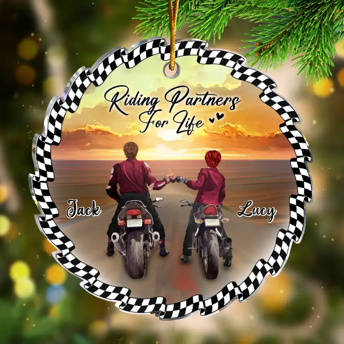 Personalized Acrylic Ornament - Christmas Gift Idea For Biker Lovers - Riding Partners For Life