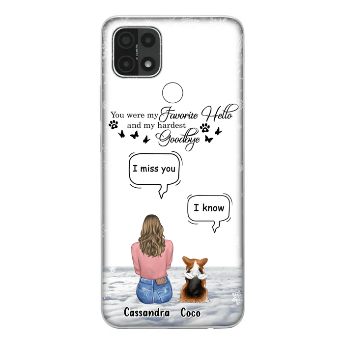 Personalized Pet Phone Case - Up to 4 Pets - Gift Idea For Couple/Dog/Cat Lover - You Were My Favorite Hello And My Hardest Goodbye - Case For Oppo/Xiaomi/Huawei