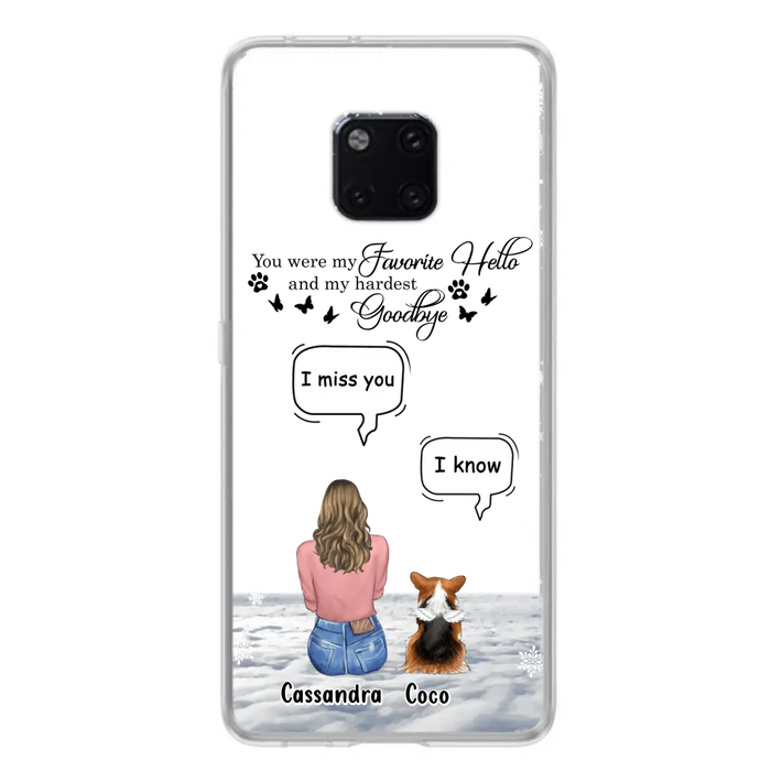 Personalized Pet Phone Case - Up to 4 Pets - Gift Idea For Couple/Dog/Cat Lover - You Were My Favorite Hello And My Hardest Goodbye - Case For Oppo/Xiaomi/Huawei