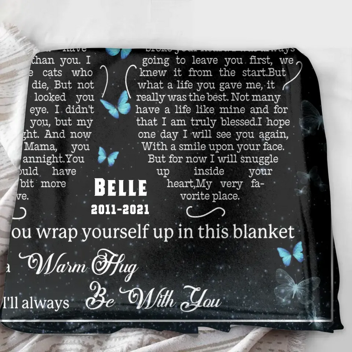 Personalized Memorial Fleece Throw Blanket & Quilt - Don't Cry Sweet Mama - Memorial Gift Idea For Pet Lover - Upload Photo