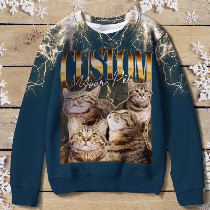 Personalized Pet Photo AOP Sweater - Christmas Gift Idea for Pet Lovers