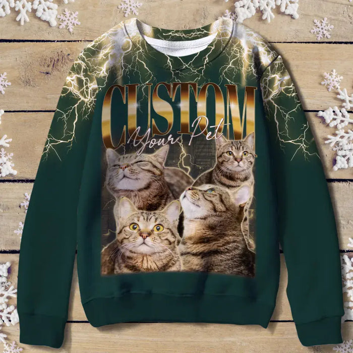 Personalized Pet Photo AOP Sweater - Christmas Gift Idea for Pet Lovers