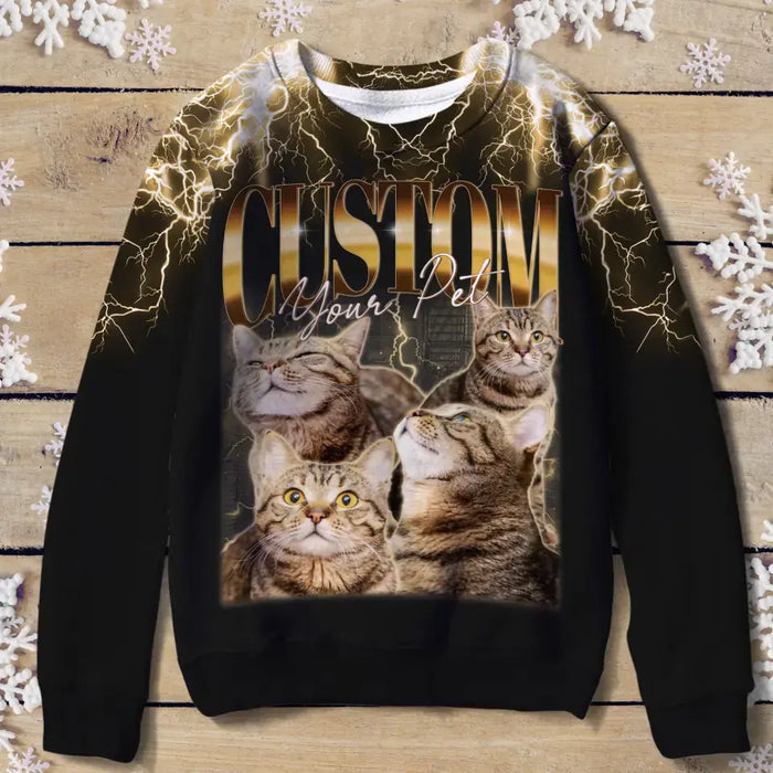 Personalized Pet Photo AOP Sweater - Christmas Gift Idea for Pet Lovers