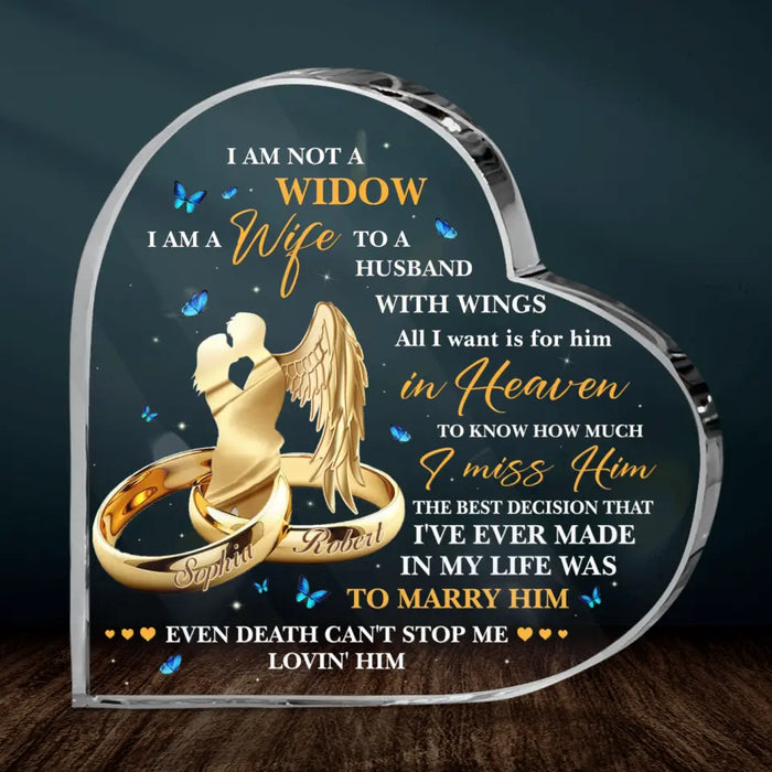 Personalized Memorial  Couple Acrylic Plaque - Memorial Gift Idea - I Miss Him