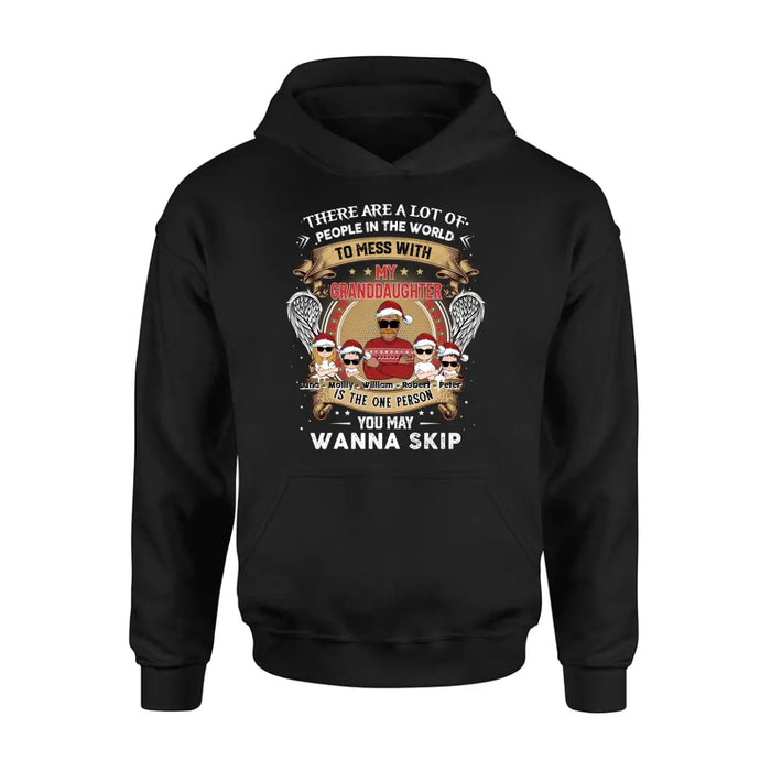 Personalized Grandpa Shirt/Hoodie - Christmas Gift Idea For Grandpa From Grandkids - Up to 4 Grandkids - You May Wanna Skip