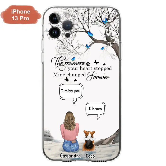 Personalized Pet Phone Case - Up to 4 Pets - Gift Idea For Couple/Dog/Cat Lover - The Moment Your Heart Stopped Mine Changed Forever - Case For iPhone/Samsung