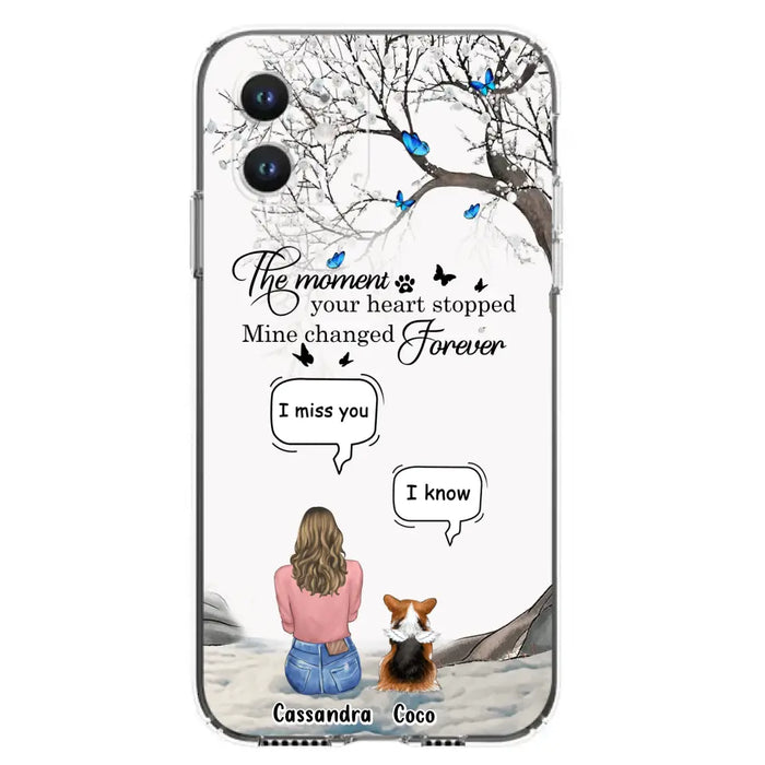 Personalized Pet Phone Case - Up to 4 Pets - Gift Idea For Couple/Dog/Cat Lover - The Moment Your Heart Stopped Mine Changed Forever - Case For iPhone/Samsung