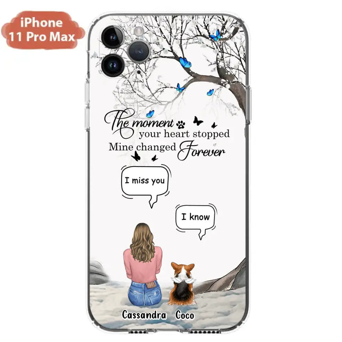 Personalized Pet Phone Case - Up to 4 Pets - Gift Idea For Couple/Dog/Cat Lover - The Moment Your Heart Stopped Mine Changed Forever - Case For iPhone/Samsung
