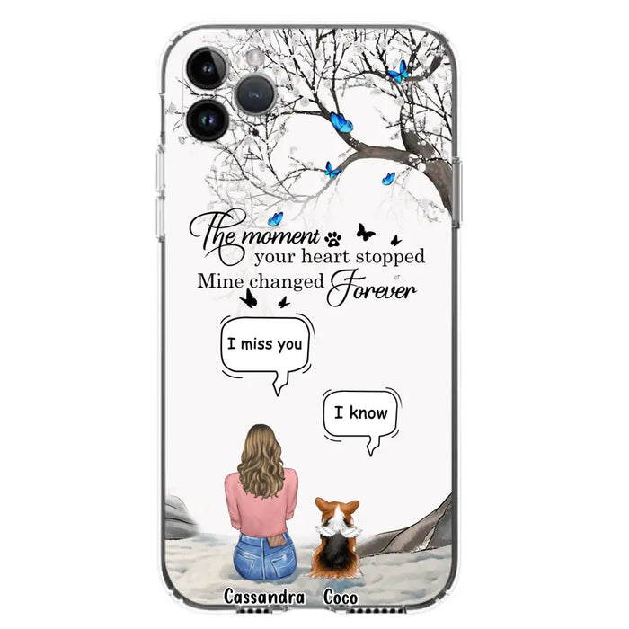 Personalized Pet Phone Case - Up to 4 Pets - Gift Idea For Couple/Dog/Cat Lover - The Moment Your Heart Stopped Mine Changed Forever - Case For iPhone/Samsung