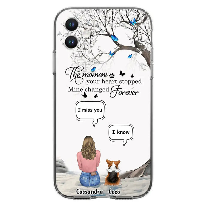 Personalized Pet Phone Case - Up to 4 Pets - Gift Idea For Couple/Dog/Cat Lover - The Moment Your Heart Stopped Mine Changed Forever - Case For iPhone/Samsung