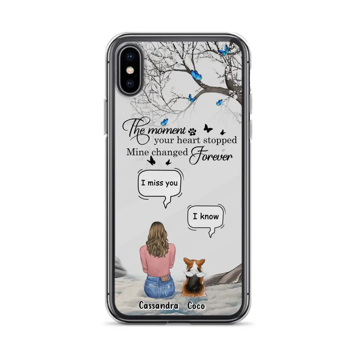 Personalized Pet Phone Case - Up to 4 Pets - Gift Idea For Couple/Dog/Cat Lover - The Moment Your Heart Stopped Mine Changed Forever - Case For iPhone/Samsung