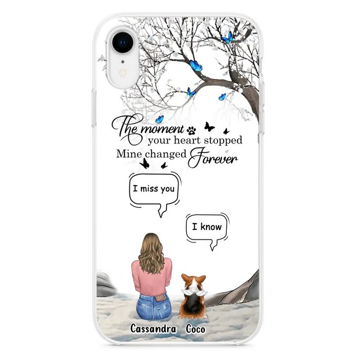 Personalized Pet Phone Case - Up to 4 Pets - Gift Idea For Couple/Dog/Cat Lover - The Moment Your Heart Stopped Mine Changed Forever - Case For iPhone/Samsung