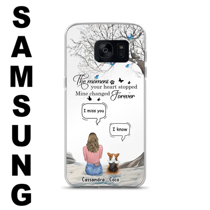 Personalized Pet Phone Case - Up to 4 Pets - Gift Idea For Couple/Dog/Cat Lover - The Moment Your Heart Stopped Mine Changed Forever - Case For iPhone/Samsung