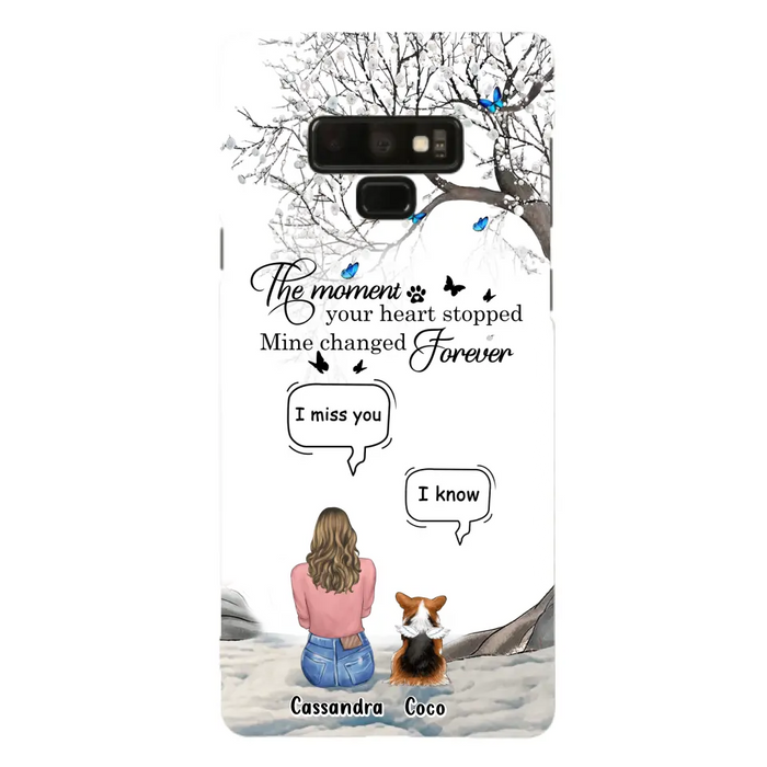 Personalized Pet Phone Case - Up to 4 Pets - Gift Idea For Couple/Dog/Cat Lover - The Moment Your Heart Stopped Mine Changed Forever - Case For iPhone/Samsung