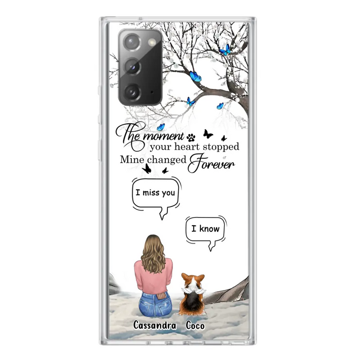 Personalized Pet Phone Case - Up to 4 Pets - Gift Idea For Couple/Dog/Cat Lover - The Moment Your Heart Stopped Mine Changed Forever - Case For iPhone/Samsung