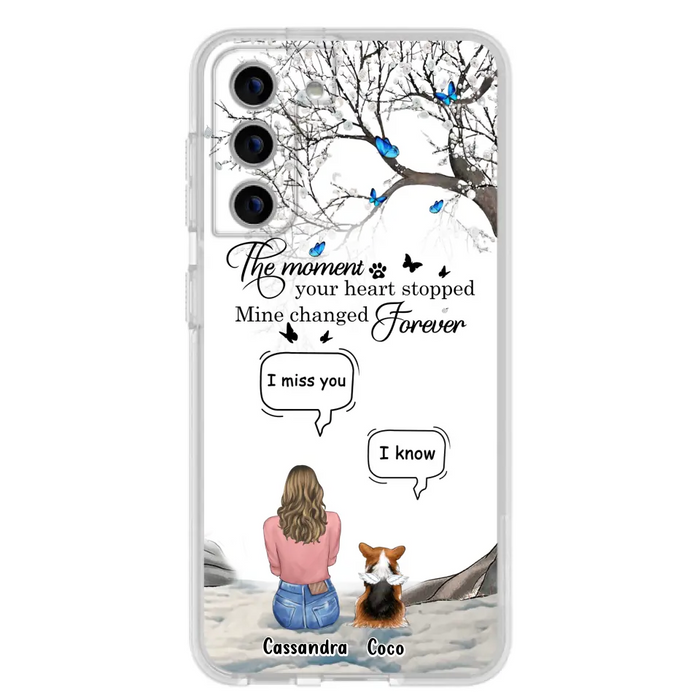 Personalized Pet Phone Case - Up to 4 Pets - Gift Idea For Couple/Dog/Cat Lover - The Moment Your Heart Stopped Mine Changed Forever - Case For iPhone/Samsung