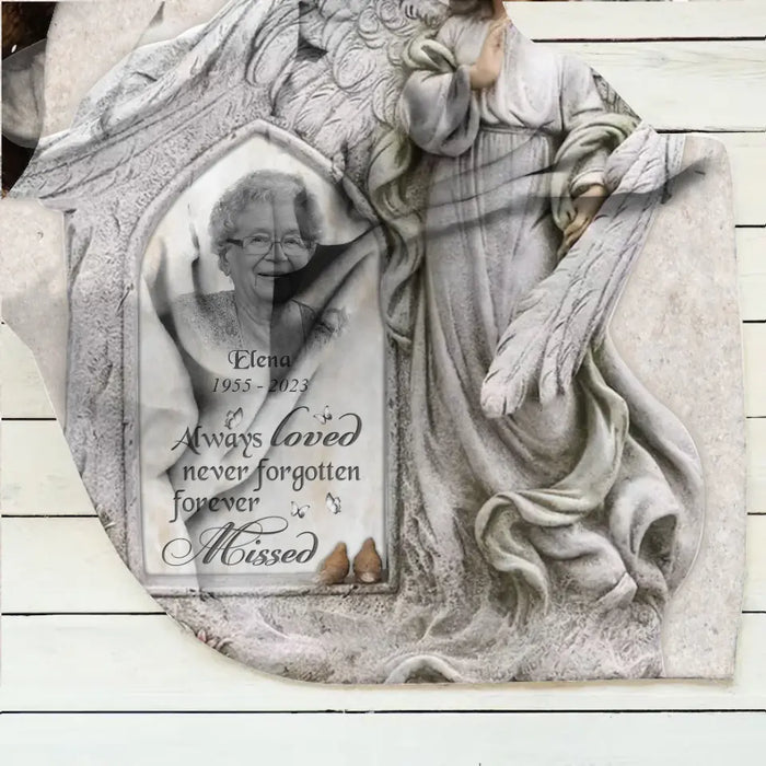 Personalized Memorial Photo Quilt/Fleece Throw Blanket - Memorial Gift Idea for Family - Always Loved Never Forgotten Forever Missed