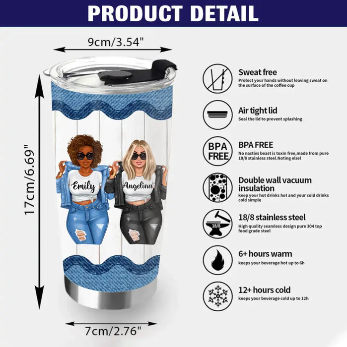 Personalized Besties Tumbler - Gift Idea For Friends/Sisters/Besties - I Hope We Are Friends Until We Die