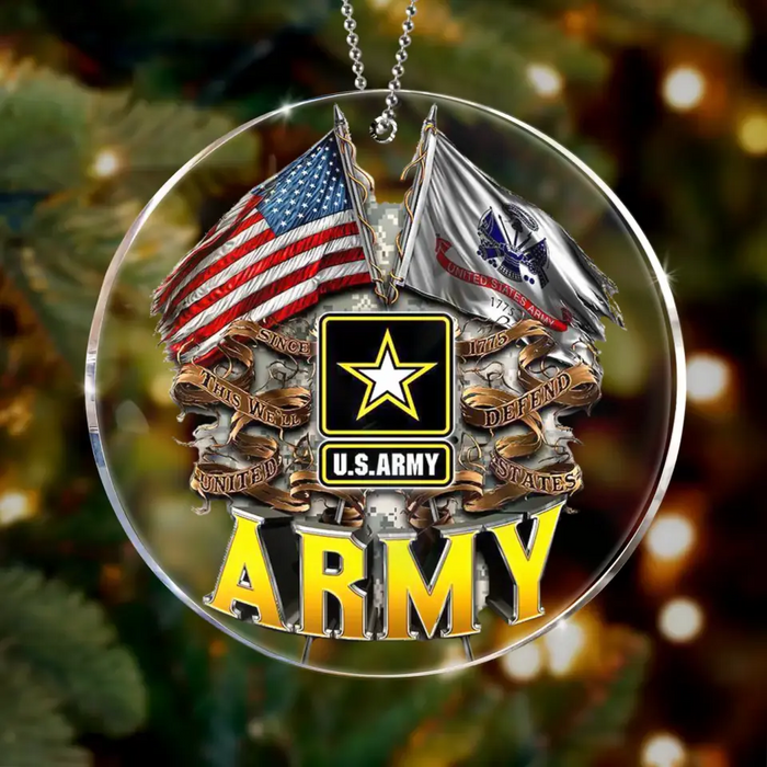 Personalized Veteran Acrylic Ornament - Christmas Gift Idea For Veteran