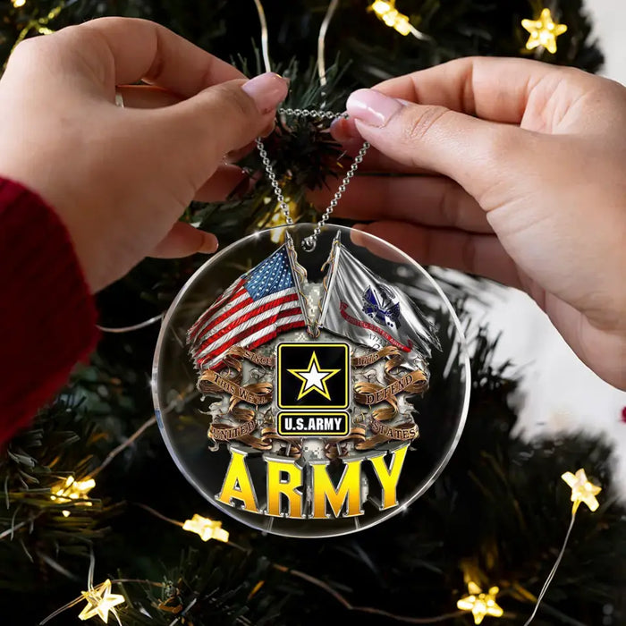 Personalized Veteran Acrylic Ornament - Christmas Gift Idea For Veteran