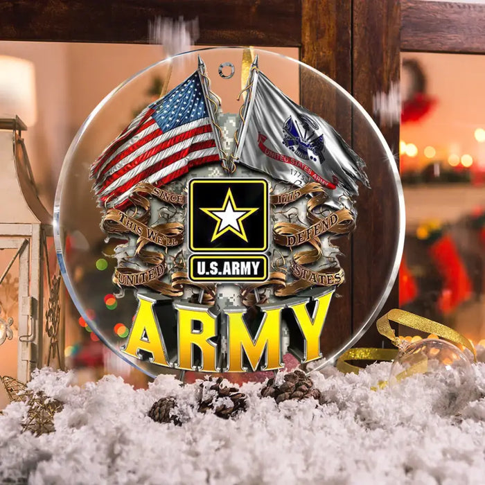 Personalized Veteran Acrylic Ornament - Christmas Gift Idea For Veteran
