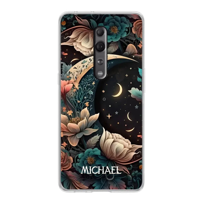 Personalized Cottagecore Floral Sun Moon Stars Phone Case - Case For Oppo/Xiaomi/Huawei