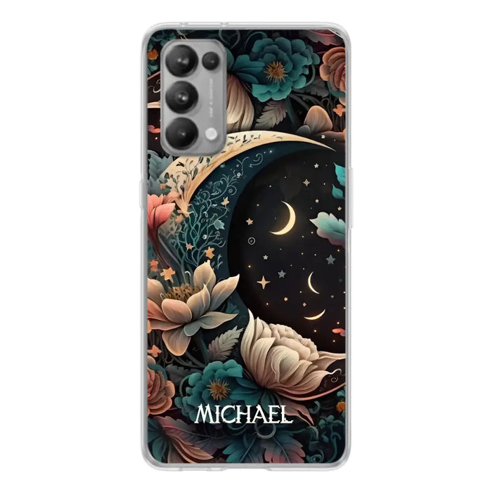 Personalized Cottagecore Floral Sun Moon Stars Phone Case - Case For Oppo/Xiaomi/Huawei