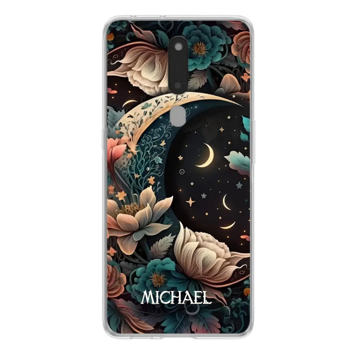 Personalized Cottagecore Floral Sun Moon Stars Phone Case - Case For Oppo/Xiaomi/Huawei