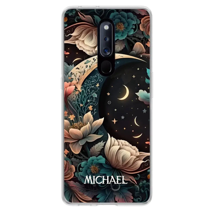 Personalized Cottagecore Floral Sun Moon Stars Phone Case - Case For Oppo/Xiaomi/Huawei