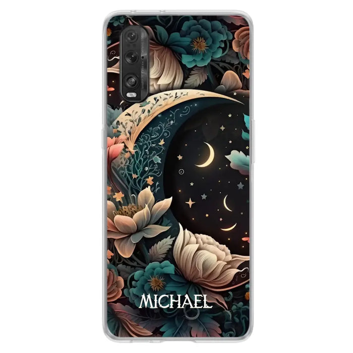 Personalized Cottagecore Floral Sun Moon Stars Phone Case - Case For Oppo/Xiaomi/Huawei