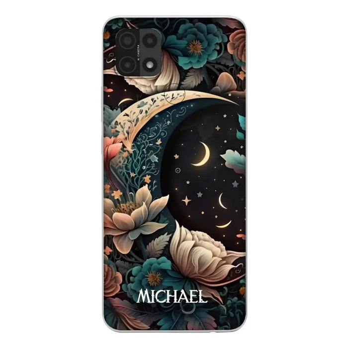 Personalized Cottagecore Floral Sun Moon Stars Phone Case - Case For Oppo/Xiaomi/Huawei