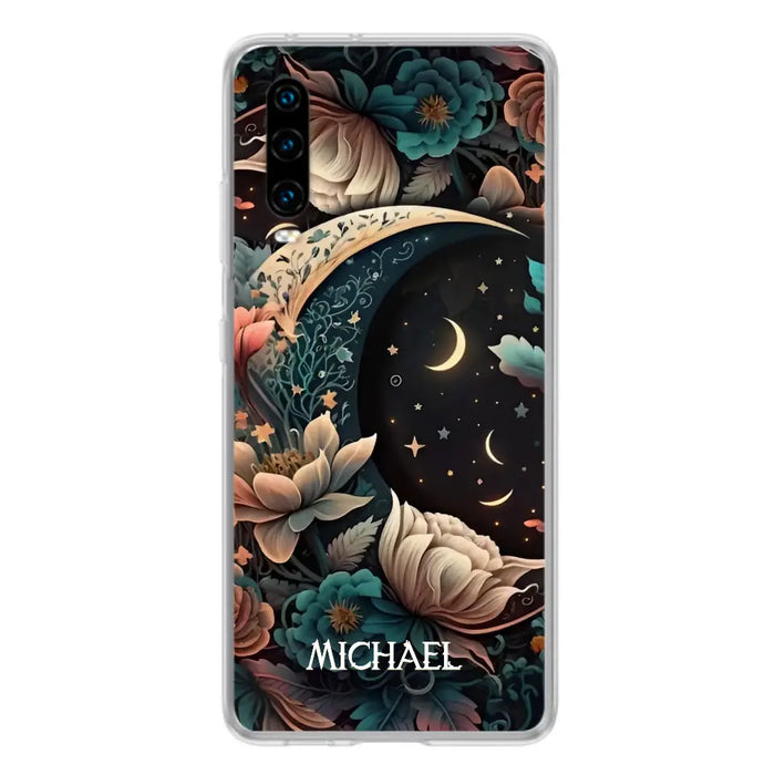 Personalized Cottagecore Floral Sun Moon Stars Phone Case - Case For Oppo/Xiaomi/Huawei