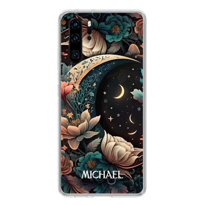 Personalized Cottagecore Floral Sun Moon Stars Phone Case - Case For Oppo/Xiaomi/Huawei