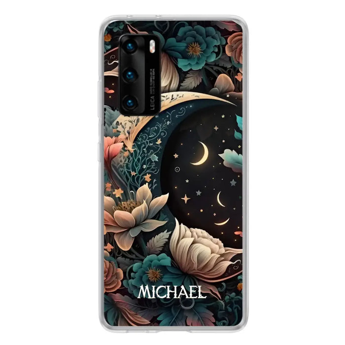 Personalized Cottagecore Floral Sun Moon Stars Phone Case - Case For Oppo/Xiaomi/Huawei