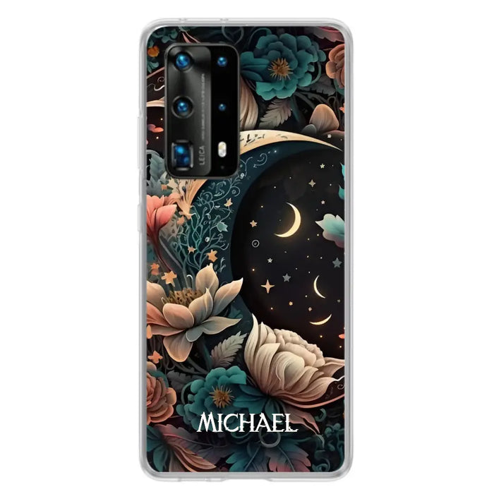 Personalized Cottagecore Floral Sun Moon Stars Phone Case - Case For Oppo/Xiaomi/Huawei