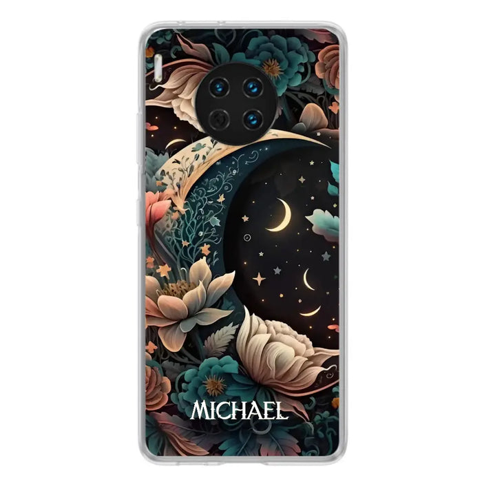 Personalized Cottagecore Floral Sun Moon Stars Phone Case - Case For Oppo/Xiaomi/Huawei