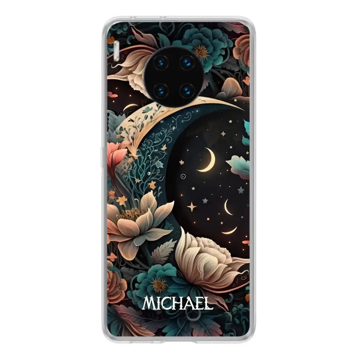 Personalized Cottagecore Floral Sun Moon Stars Phone Case - Case For Oppo/Xiaomi/Huawei