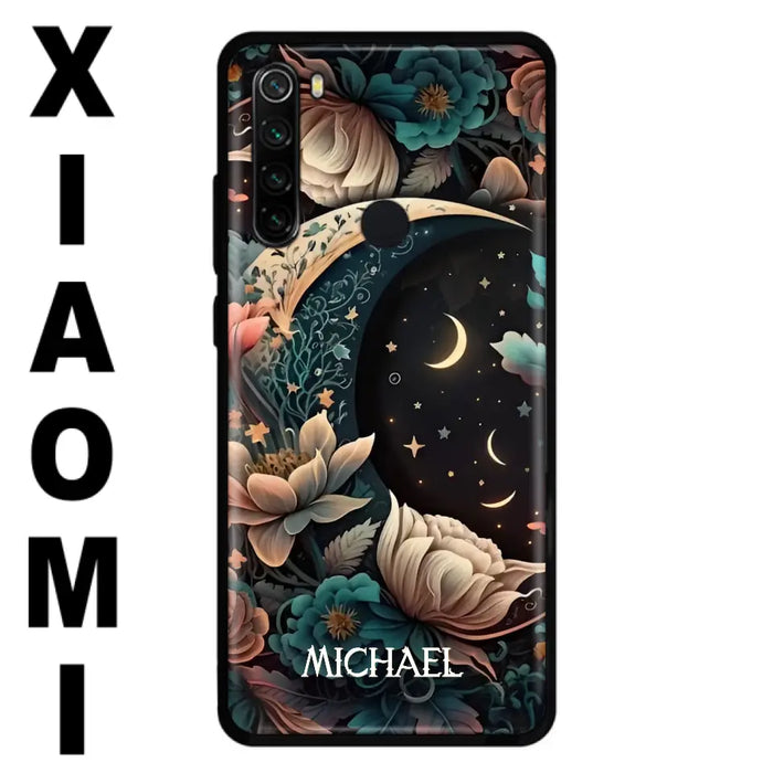 Personalized Cottagecore Floral Sun Moon Stars Phone Case - Case For Oppo/Xiaomi/Huawei
