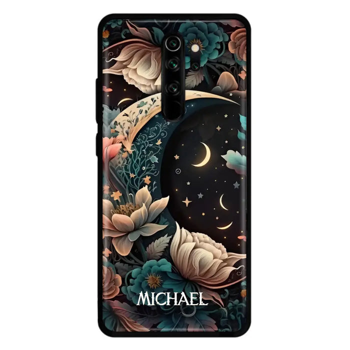 Personalized Cottagecore Floral Sun Moon Stars Phone Case - Case For Oppo/Xiaomi/Huawei
