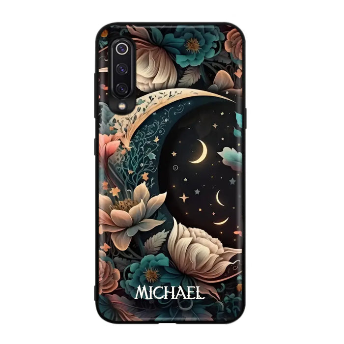 Personalized Cottagecore Floral Sun Moon Stars Phone Case - Case For Oppo/Xiaomi/Huawei