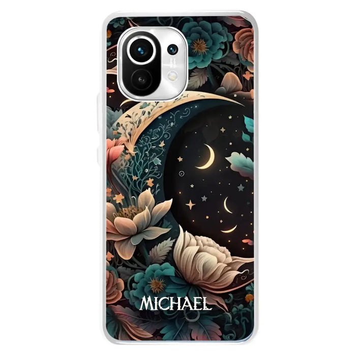 Personalized Cottagecore Floral Sun Moon Stars Phone Case - Case For Oppo/Xiaomi/Huawei