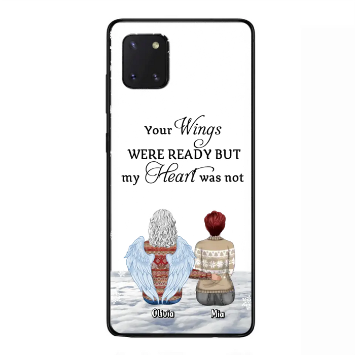 Personalized Memorial Phone Case - Up to 5 People - Gift Idea For Family - Your Wings Were Ready But My Heart Was Not - Case For iPhone/Samsung