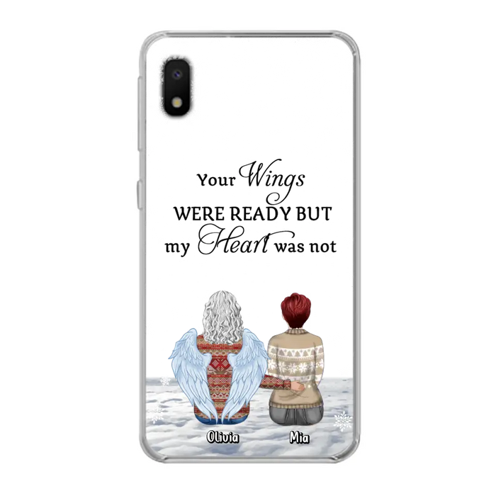 Personalized Memorial Phone Case - Up to 5 People - Gift Idea For Family - Your Wings Were Ready But My Heart Was Not - Case For iPhone/Samsung